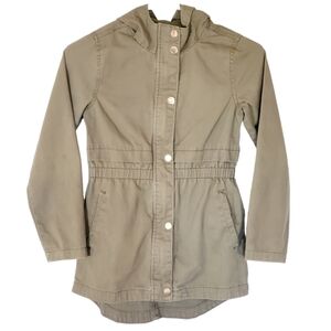 BK01 * C&C California Girls Utility Jacket Olive Green Size 8